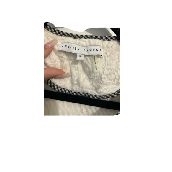 ENGLISH FACTORY OPEN COTTON JACKET FRINGE DETAIL (RETAIL $65) - Picture 6 of 6